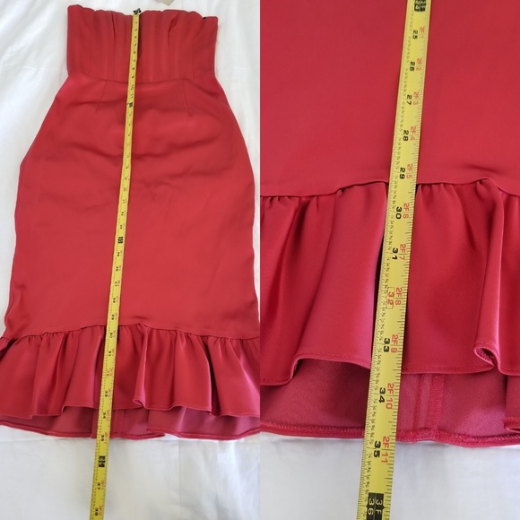 Betsey Johnson red cocktail dress with bustle - Picture 4 of 8